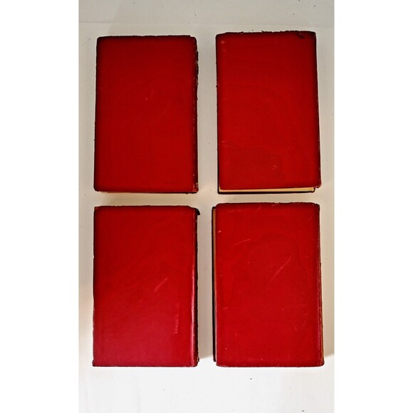 Christopher Morley Lot Of 4 Red Leather Bound Books. Plum Pudding and more - Picture 3 of 7